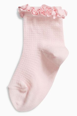 Textured Ruffle Socks Two Pack (Younger Girls)